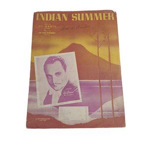 Vintage Sheet Music Indian Summer 1939 Piano Voice Guitar Easy Listening